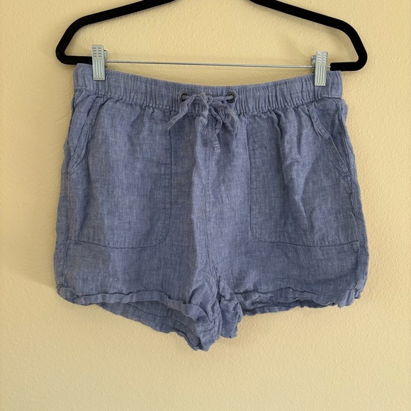 CC Casual Blue linen Shorts - Picture 1 of 3